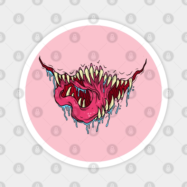 So Many Snacks Pink Venom Eddie Brock Mask Magnet by btcillustration